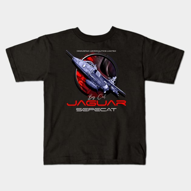 Sepecat Jaguar English French fighterjet Kids T-Shirt by aeroloversclothing